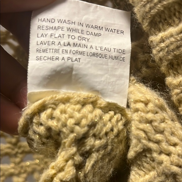 RAZZLE DAZZLE Kids Size Small NWOT Gold/Beige Sparkly Knit Cardigan $25 - Picture 7 of 7